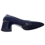 Pantofi dama eleganti Dogati din piele naturala croco bleumarin intre 36 si 40 - imagine 4