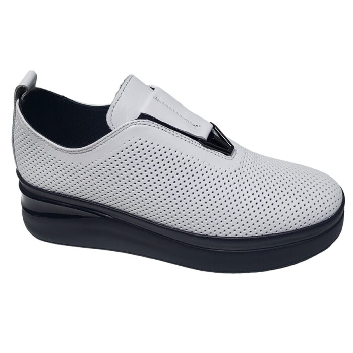 Pantofi de vara dama Dogati din piele naturala matritata alba intre 36 si 40 - imagine 2