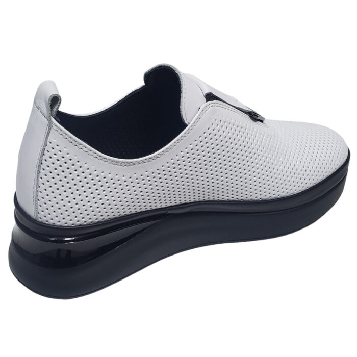Pantofi de vara dama Dogati din piele naturala matritata alba intre 36 si 40 - imagine 3