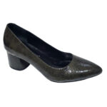 LICHIDARE Pantofi dama eleganti Dogati din piele naturala croco kaki intre 36 si 40 - imagine 2