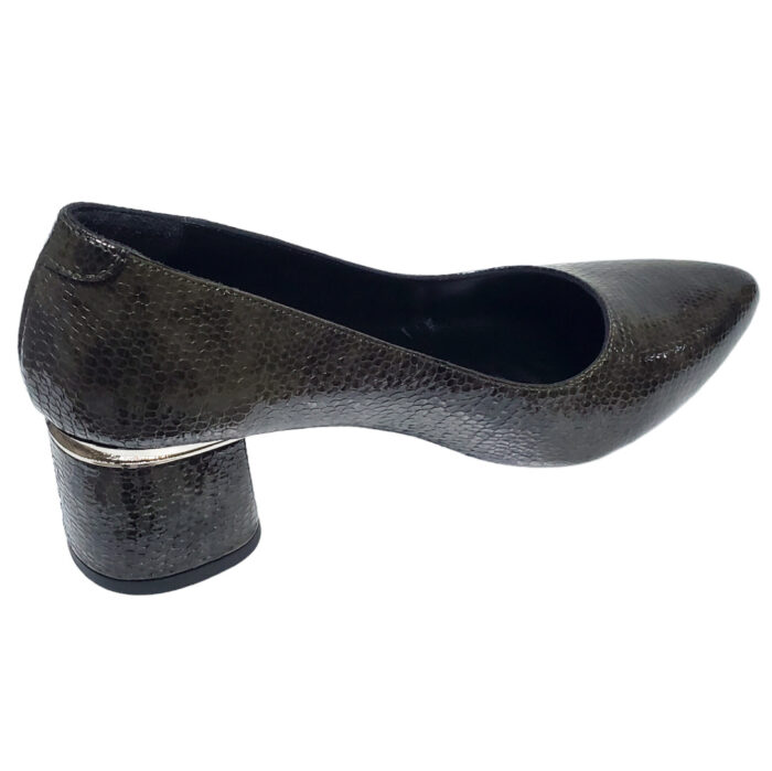LICHIDARE Pantofi dama eleganti Dogati din piele naturala croco kaki intre 36 si 40 - imagine 3