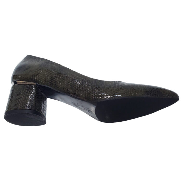 LICHIDARE Pantofi dama eleganti Dogati din piele naturala croco kaki intre 36 si 40 - imagine 4