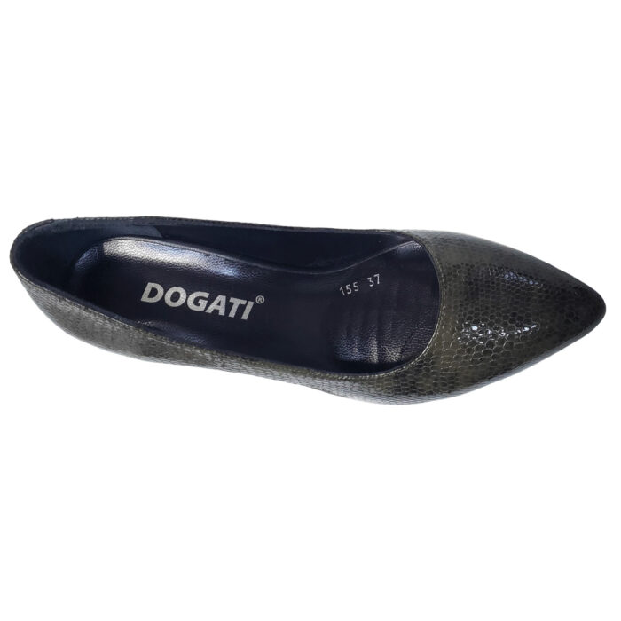 LICHIDARE Pantofi dama eleganti Dogati din piele naturala croco kaki intre 36 si 40 - imagine 5