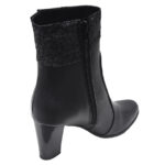 Botine dama elegante cu toc din piele naturala negre intre 35 si 40 - imagine 2