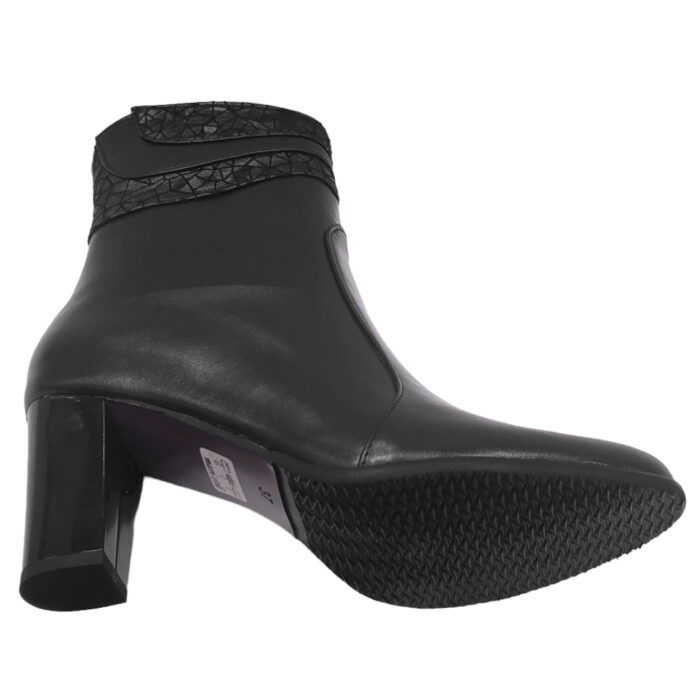 Botine dama elegante cu toc din piele naturala negre intre 35 si 40 - imagine 3