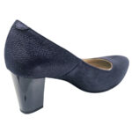 Pantofi dama eleganti indigo cu toc patrat din piele naturala intre 35 si 40 - imagine 3