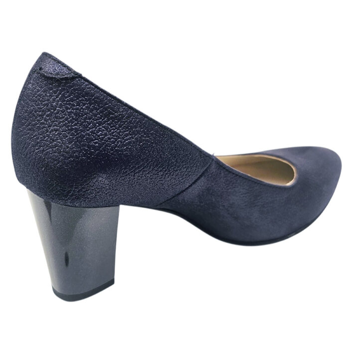 Pantofi dama eleganti indigo cu toc patrat din piele naturala intre 35 si 40 - imagine 3