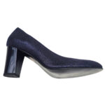 Pantofi dama eleganti indigo cu toc patrat din piele naturala intre 35 si 40 - imagine 4