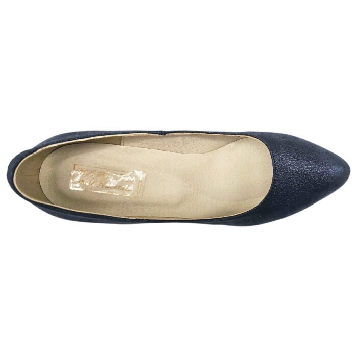 Pantofi dama eleganti indigo cu toc patrat din piele naturala intre 35 si 40 - imagine 5