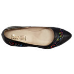 Pantofi dama eleganti negri cu toc patrat inalt din piele naturala intre 35 si 40 - imagine 5