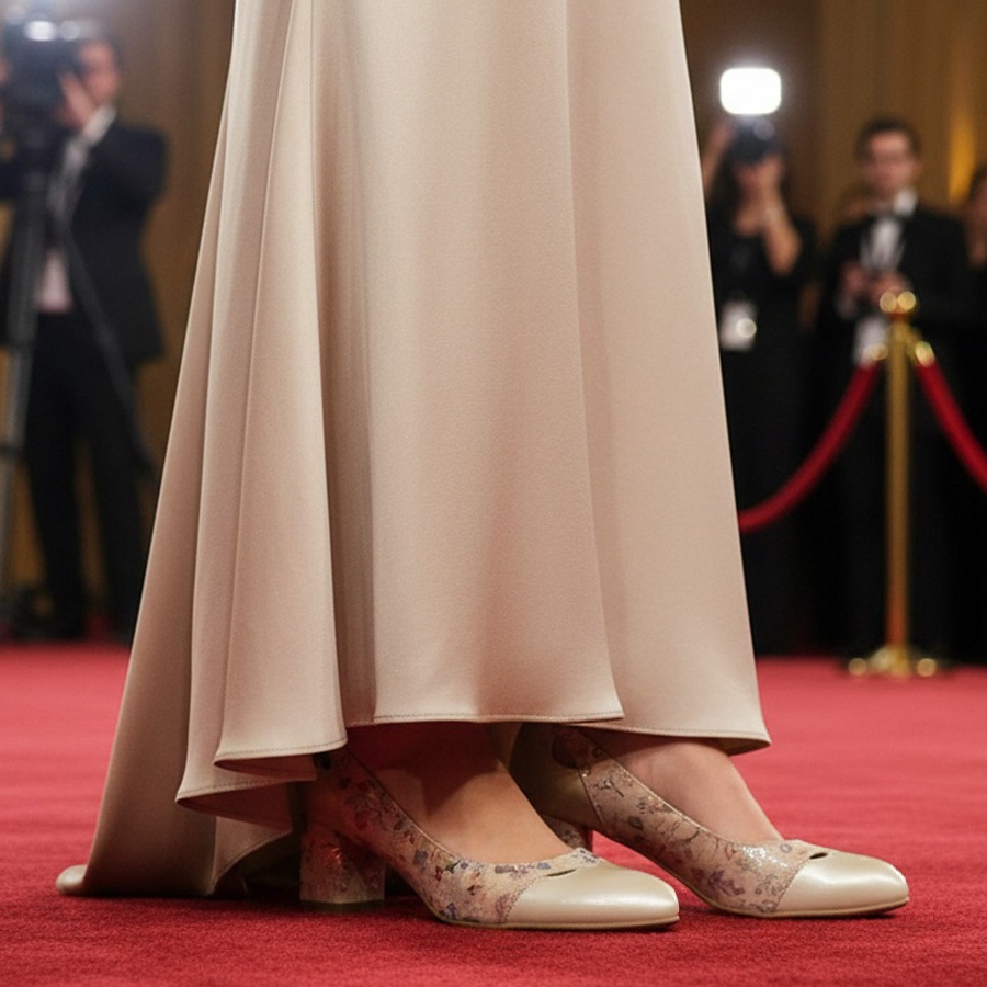 pantofi-dama-bej-eleganti-inflorati-cu-toc-patrat-din-piele-naturala-intre-35-si-40 Pantofi dama bej eleganti inflorati cu toc patrat din piele naturala intre 35 si 40 - imagine 1