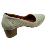 ULTIMA PERECHE Pantofi dama olive cu toc masiv din piele naturala perforata marimea 37 - imagine 2