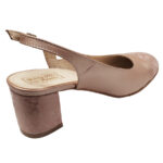 Pantofi/sandale dama cu toc bej din piele naturala intre 35 si 40 - imagine 2