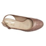Pantofi/sandale dama cu toc bej din piele naturala intre 35 si 40 - imagine 4