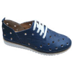 Pantofi dama de primavara-vara din piele naturala bleumarin intre 36 si 41 - imagine 2