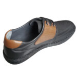 Pantofi barbati usori negri cu siret din piele naturala perforata marimile 40 si 41 - imagine 3