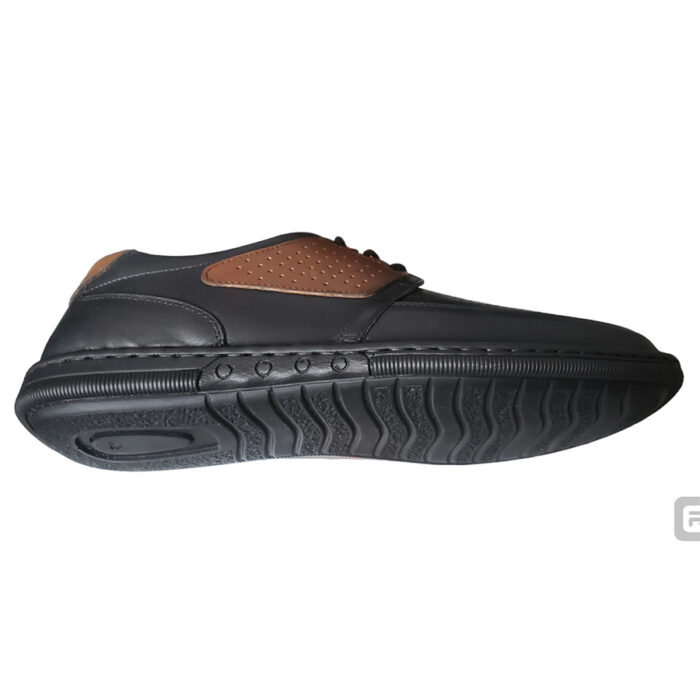 Pantofi barbati usori negri cu siret din piele naturala perforata marimile 40 si 41 - imagine 4