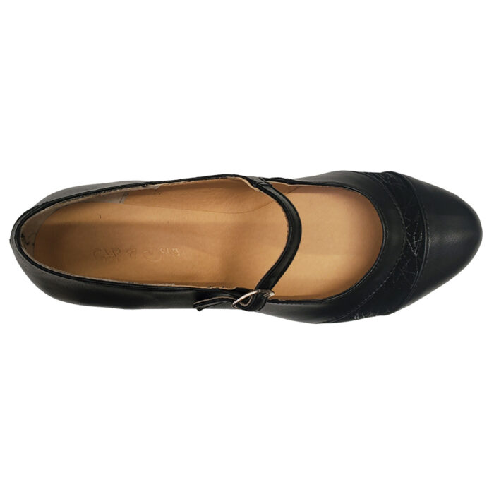 Pantofi dama negri cu toc conic din piele naturala intre 35 si 40 - imagine 5