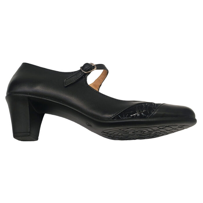 Pantofi dama negri cu toc conic din piele naturala intre 35 si 40 - imagine 4