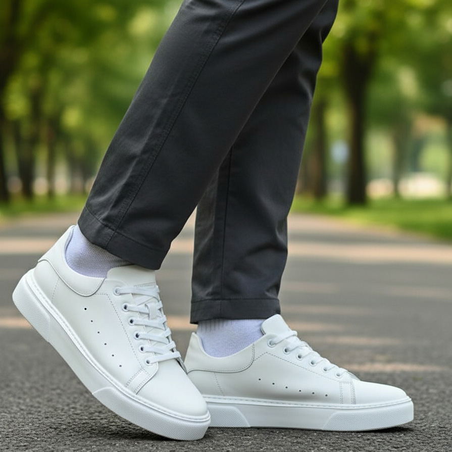 pantofi-barbatesti-sport-din-piele-naturala-albi-intre-40-si-45 Pantofi barbatesti sport din piele naturala albi intre 38 si 45 - imagine 1