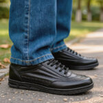 Pantofi sport UNISEX din piele naturala negri cu marimi intre 37 si 46