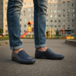 Pantofi usori bleumarin din piele naturala matritata intre 40 si 45