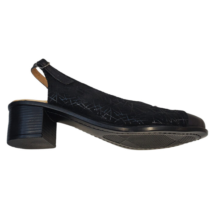 Sandale dama negre acoperite cu toc masiv din piele naturala intre 35 si 40 - imagine 5