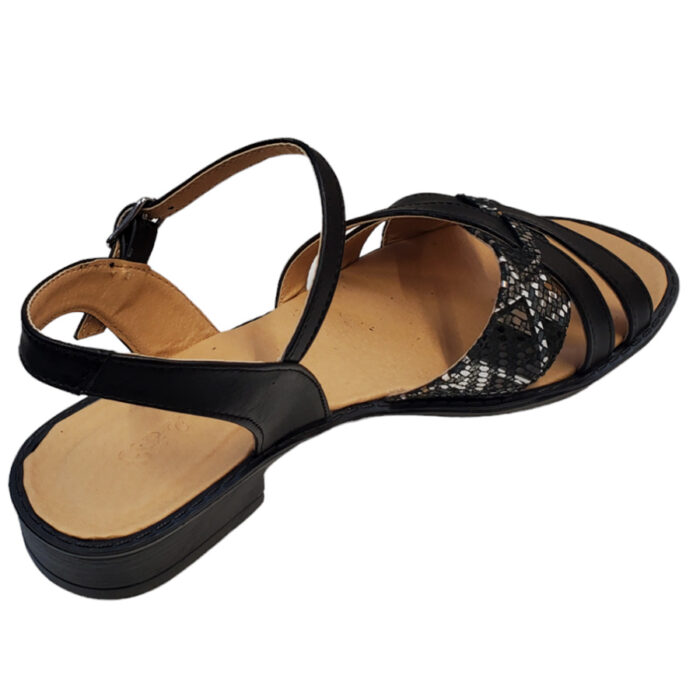 Sandale dama negre cu toc mic din piele naturala intre 35 si 40 - imagine 3