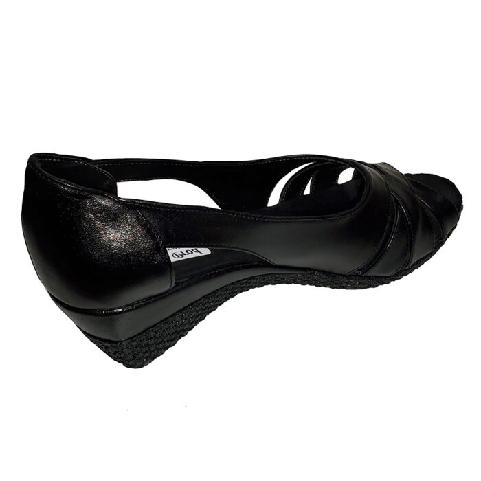 Sandale ortopedice dama negre din piele naturala intre 36 si 41 - imagine 3