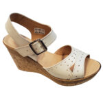 Sandale dama cu platforma bej din piele naturala intre 34 si 41 - imagine 2