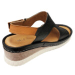 Sandale dama cu platforma negre din piele naturala intre 36 si 40 - imagine 3