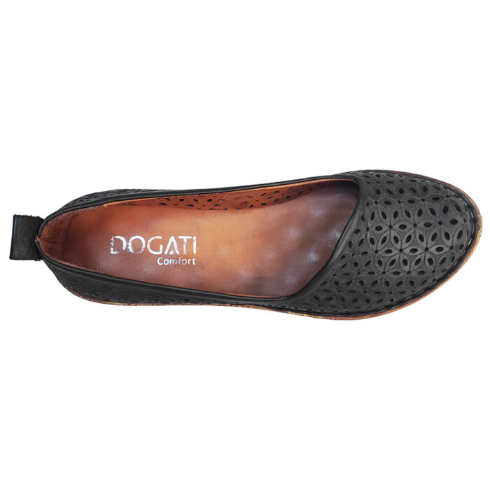 Pantofi dama perforati cu talpa ortopedica din piele naturala negru intre 36 si 40 - imagine 5