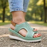 Sandale dama cu platforma bleu din piele naturala intre 36 si 40