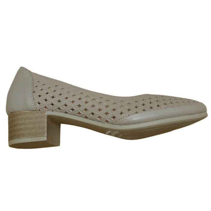Pantofi dama grej cu toc masiv din piele naturala decupata intre 36 si 40 - imagine 4