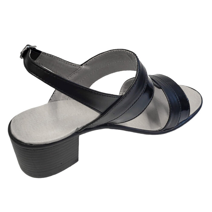 Sandale dama negre cu toc masiv din piele naturala intre 35 si 40 - imagine 3
