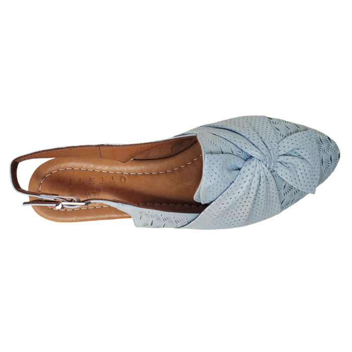 Sandale dama bleu cu talpa subtire din piele naturala intre 36 si 40 - imagine 5
