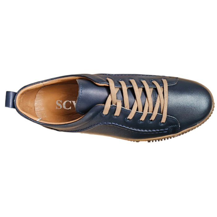 Pantofi sport barbati SCV din piele naturala bleumarin intre 40 si 44 - imagine 3