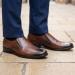 Pantofi eleganti fara siret maro din piele naturala marimi intre 39 si 46