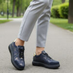 Pantofi dama confortabili din piele naturala bleumarin intre 36 si 40