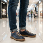 Pantofi sport barbati SCV din piele naturala bleumarin intre 40 si 44