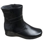 Botine de dama din piele naturala negre imblanite in marimi mari intre 36 si 42 - imagine 2