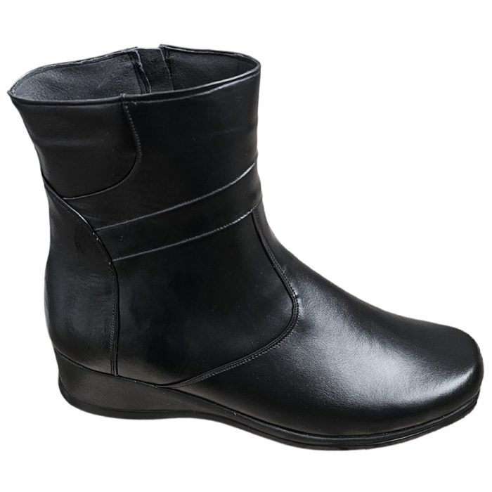 Botine de dama din piele naturala negre imblanite in marimi mari intre 36 si 42 - imagine 2