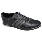 Pantofi sport barbatesti din piele naturala negri marimi intre 39 si 44 - imagine 5