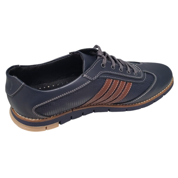 Pantofi sport barbatesti din piele naturala bleumarin marimi intre 39 si 44 - imagine 3