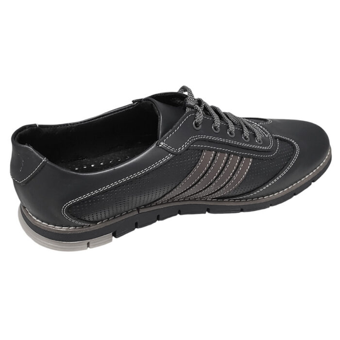 Pantofi sport barbatesti din piele naturala negri marimi intre 39 si 44 - imagine 2