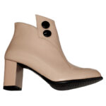 Botine dama scurte vatuite din piele naturala bej intre 35 si 40 - imagine 4