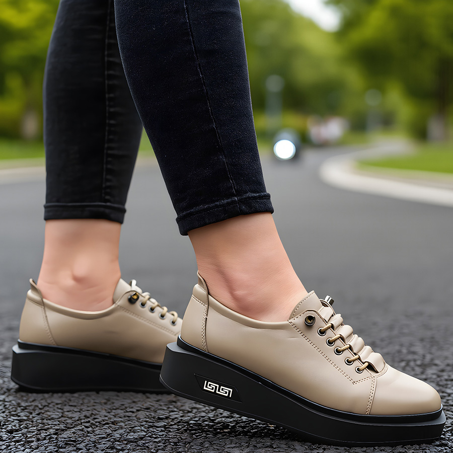 pantofi-dama-ortopedici-din-piele-naturala-bej-cu-siret-scv-intre-36-si-40 Pantofi dama ortopedici din piele naturala bej cu siret SCV intre 35 si 41 - imagine 1