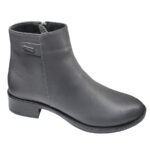 Botine dama scurte elegante Dogati din piele naturala gri imblanite marimile 37 si 39