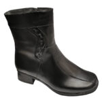 Cizme late dama imblanite din piele naturala negre intre 35 si 41 - imagine 2