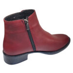 ULTIMA PERECHE Botine dama scurte elegante Dogati din piele naturala bordo imblanite marimea 38 - imagine 2